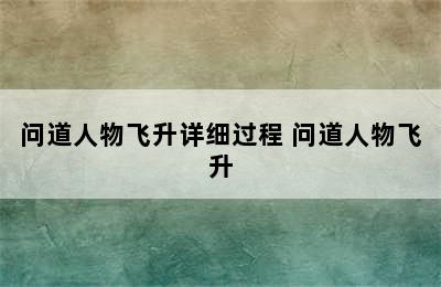 问道人物飞升详细过程 问道人物飞升